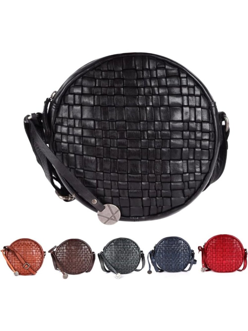 Stylish Leather Round Crossbody Sling Bag for Women - Chic & Versatile Handbag